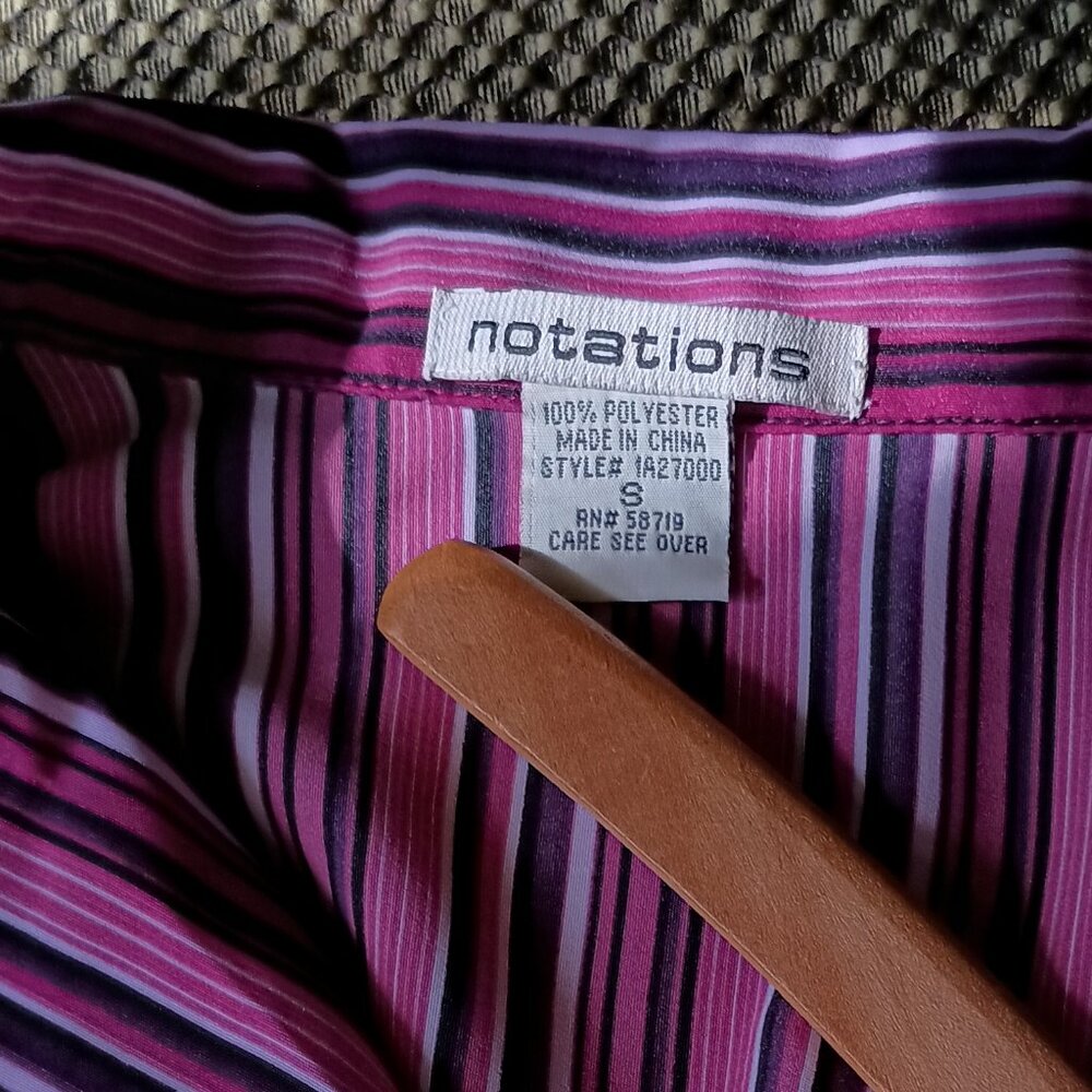 Notations Button Down Striped Woman's Blouse Size… - image 5